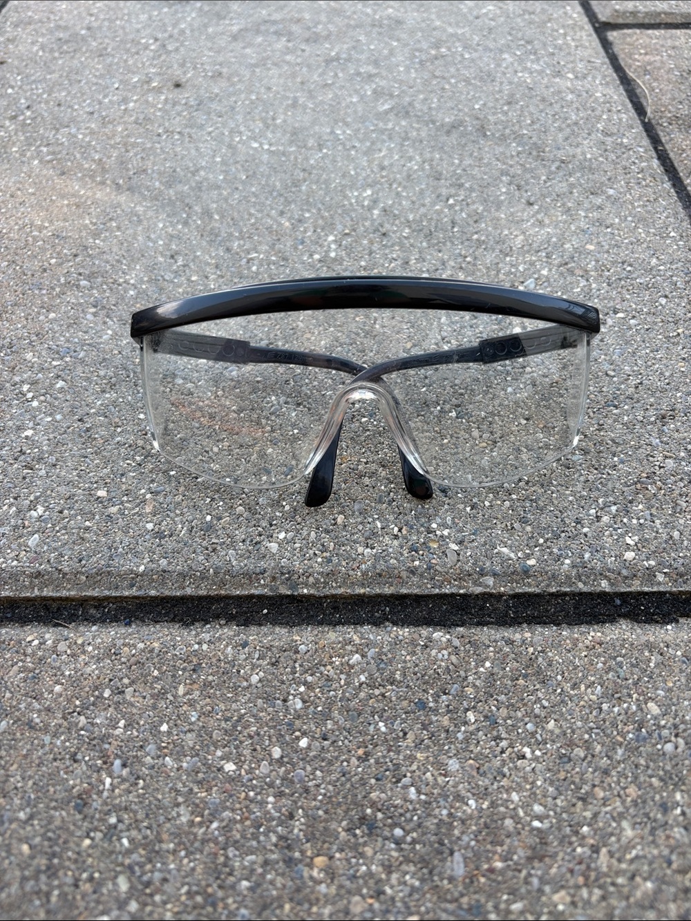 Clear Lens Safety Glasses with Black Trim - Protective Eyewear